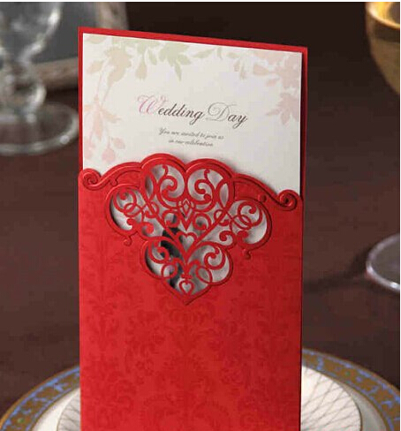 红色喜帖见证你美满的婚姻