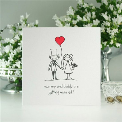 将小清新进行到底：简单图案婚礼喜帖