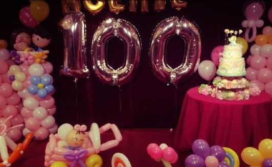 杨幂女儿小糯米百日宴现场图 盘点星二代生日宴