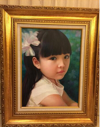 Angela生日，爷爷送油画